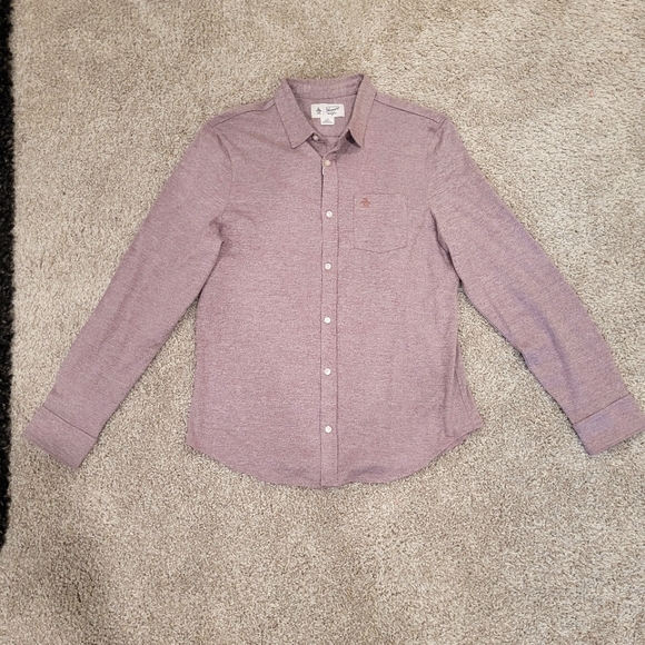 Original Penguin Other - Penguin Men's Plum Wine Long Sleeved Shirt